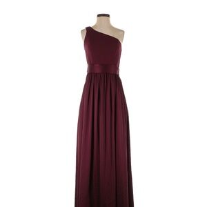 Wine/Burgundy One Shoulder Vera Wang Cocktail Dress